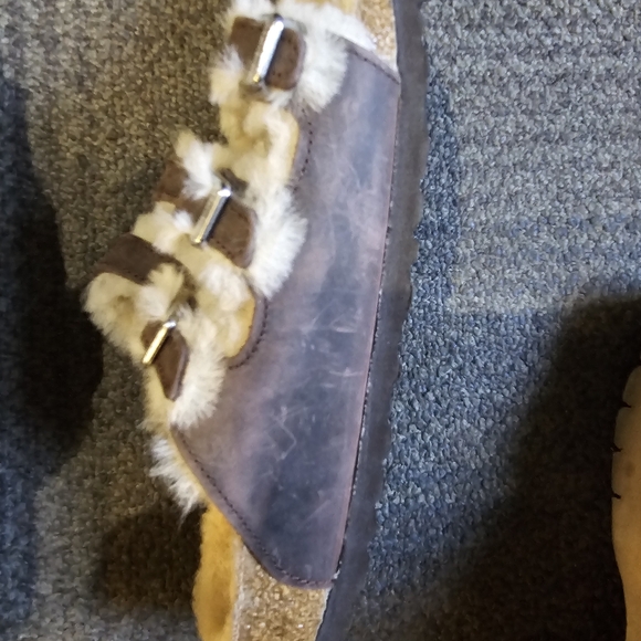 Birkenstock Brown and Cream Furry Sandals Sze 38 (Size 7) - Picture 6 of 11